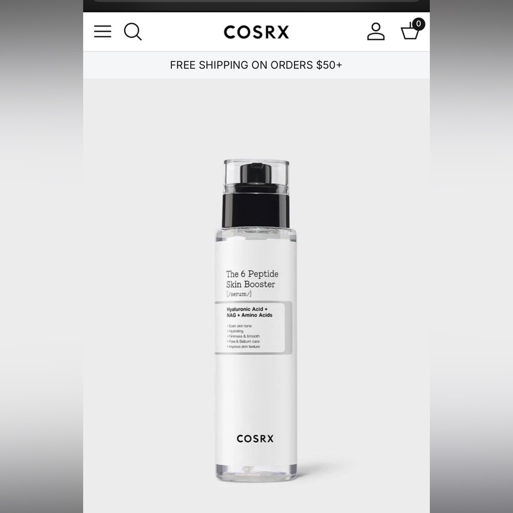 Brand new in box. COSRX 6X Peptide Collagen Booster Toner Serum 150ml
